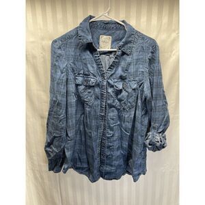 Style & Co Blouse blue jean look‎  Size M